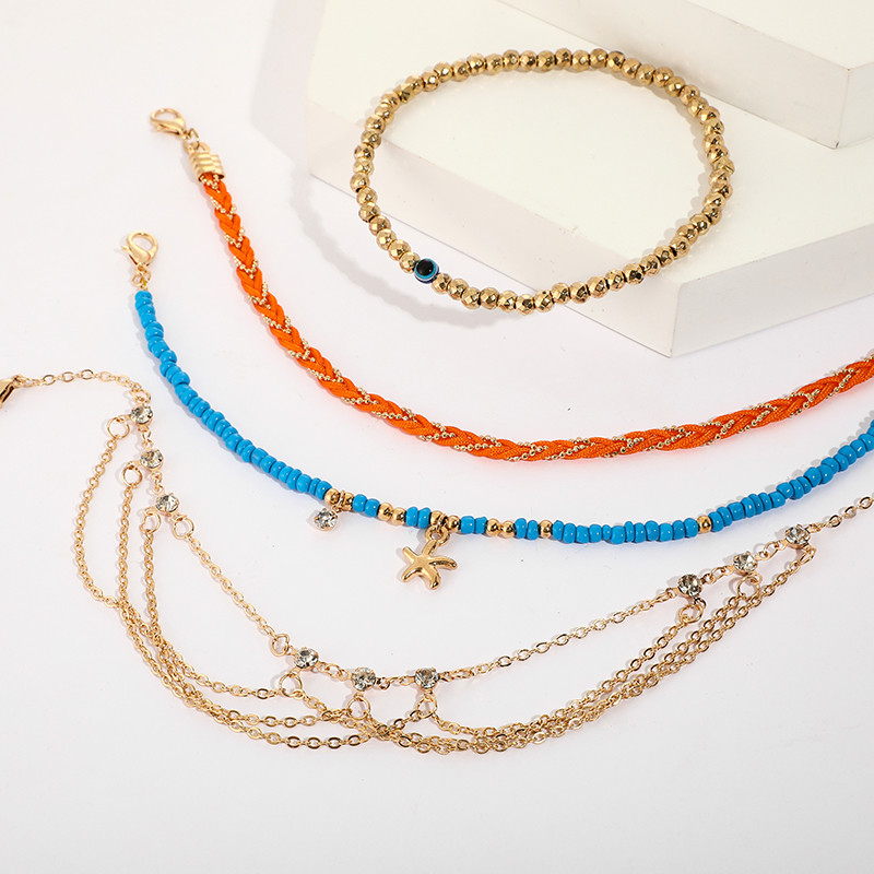 Tocona 15 brățări de gleznă stil pentru femei, vară, ciucuri, țesătură colorată, mărgele, lanț pentru picioare, bijuterii boeme, comerț cu ridicata 2020