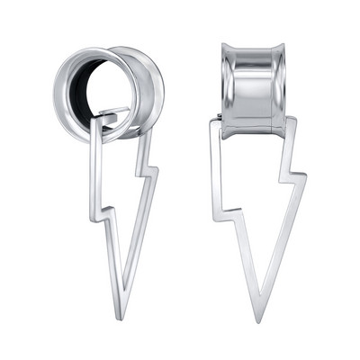 ZS 5-20mm dopuri pentru tunelul urechii din oțel inoxidabil 2 buc. Pandantive cu ciucuri în cruce, expansiune pentru urechi, bijuterii pentru piercing în corp pentru femei