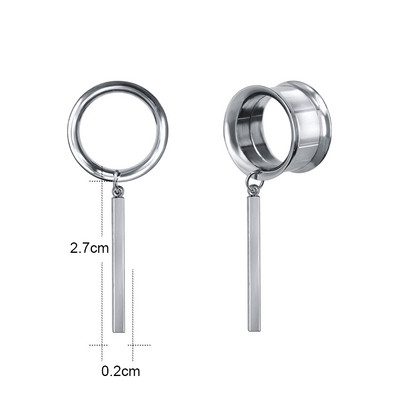 ZS 5-20mm dopuri pentru tunelul urechii din oțel inoxidabil 2 buc. Pandantive cu ciucuri în cruce, expansiune pentru urechi, bijuterii pentru piercing în corp pentru femei