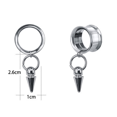 ZS 5-20mm dopuri pentru tunelul urechii din oțel inoxidabil 2 buc. Pandantive cu ciucuri în cruce, expansiune pentru urechi, bijuterii pentru piercing în corp pentru femei