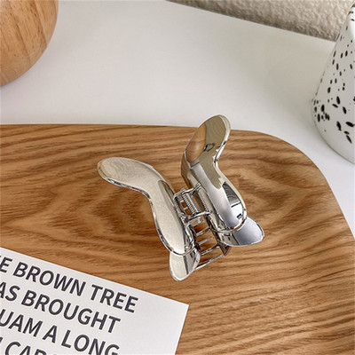 INS din aliaj de argint agrafă de păr crab geometrică agrafă de rechin pentru femei Accesorii de păr minimaliste cadou de petrecere pentru fete