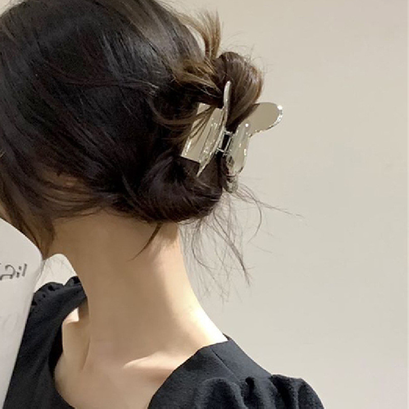 INS din aliaj de argint agrafă de păr crab geometrică agrafă de rechin pentru femei Accesorii de păr minimaliste cadou de petrecere pentru fete