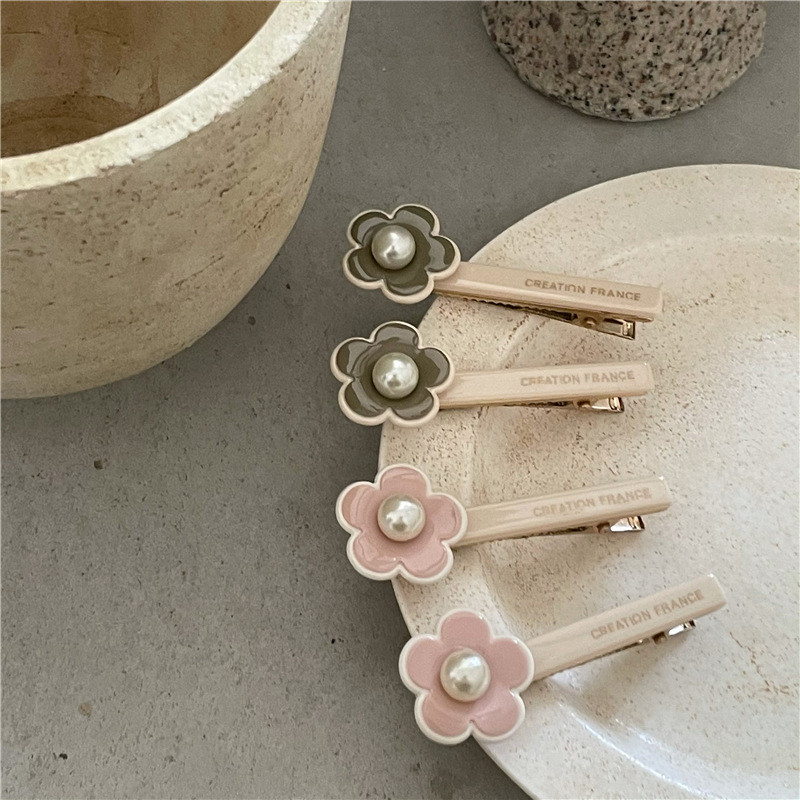 Nou temperament la modă, drăguț, acrilic, floare, ac de păr, perlat, roz, floare de rață, breton, accesorii de păr pentru femei