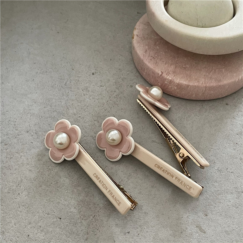 Nou temperament la modă, drăguț, acrilic, floare, ac de păr, perlat, roz, floare de rață, breton, accesorii de păr pentru femei