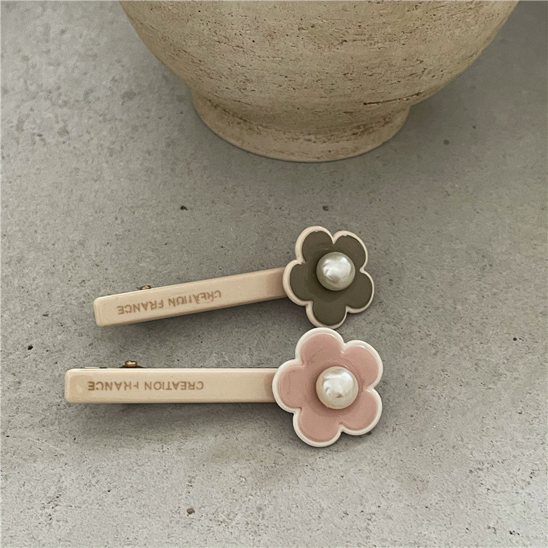 Nou temperament la modă, drăguț, acrilic, floare, ac de păr, perlat, roz, floare de rață, breton, accesorii de păr pentru femei