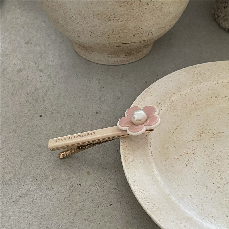 Nou temperament la modă, drăguț, acrilic, floare, ac de păr, perlat, roz, floare de rață, breton, accesorii de păr pentru femei