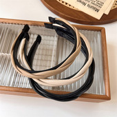 New Trend Piele Twist Bentiță pentru femei Retro PU împletit Bentita 2022 Vara Femeii Agrafe de păr