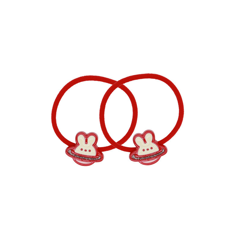 2 buc/lot Roșu drăguț ursuleț iepure frânghie de păr fetiță dulce acrilic iepuraș benzi elastice pentru păr de Anul Nou accesorii de păr toaletă