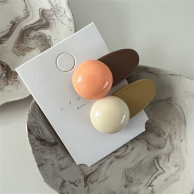 2 buc/lot agrafă drăguță din rășină pentru fetiță dulce agrafă de păr pentru copii, culoare bomboană, pătrat rotund, agrafe de păr, bijuterii de petrecere