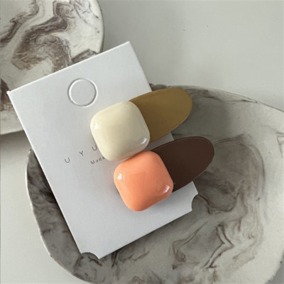 2 buc/lot agrafă drăguță din rășină pentru fetiță dulce agrafă de păr pentru copii, culoare bomboană, pătrat rotund, agrafe de păr, bijuterii de petrecere