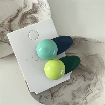 2 buc/lot agrafă drăguță din rășină pentru fetiță dulce agrafă de păr pentru copii, culoare bomboană, pătrat rotund, agrafe de păr, bijuterii de petrecere