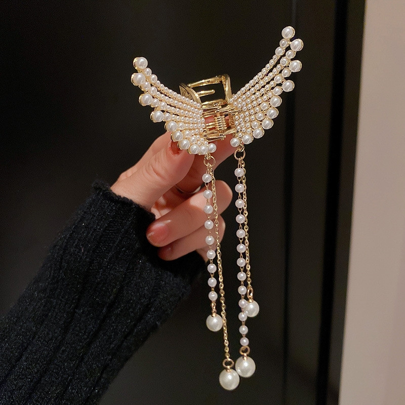 Nou stil chinezesc Cristal fluture ciucuri ac de păr femei accesorii de păr de lux perle pentru păr gheare accesorii pentru cap Agrafă de păr