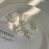 8 bucăți/lot agrafe de păr cu mini fluture de modă coreeană agrafe dulci pentru breton agrafe acrilice transparente accesorii pentru păr