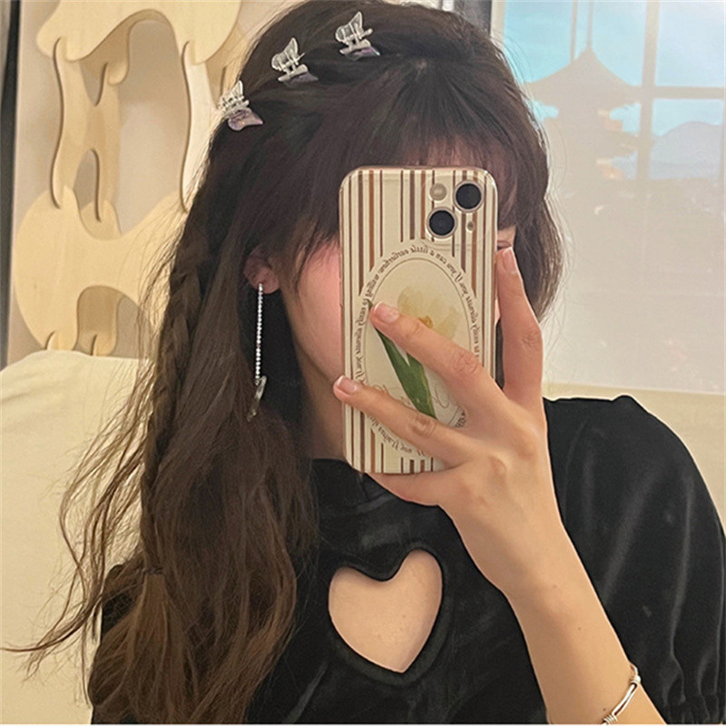 8 bucăți/lot agrafe de păr cu mini fluture de modă coreeană agrafe dulci pentru breton agrafe acrilice transparente accesorii pentru păr
