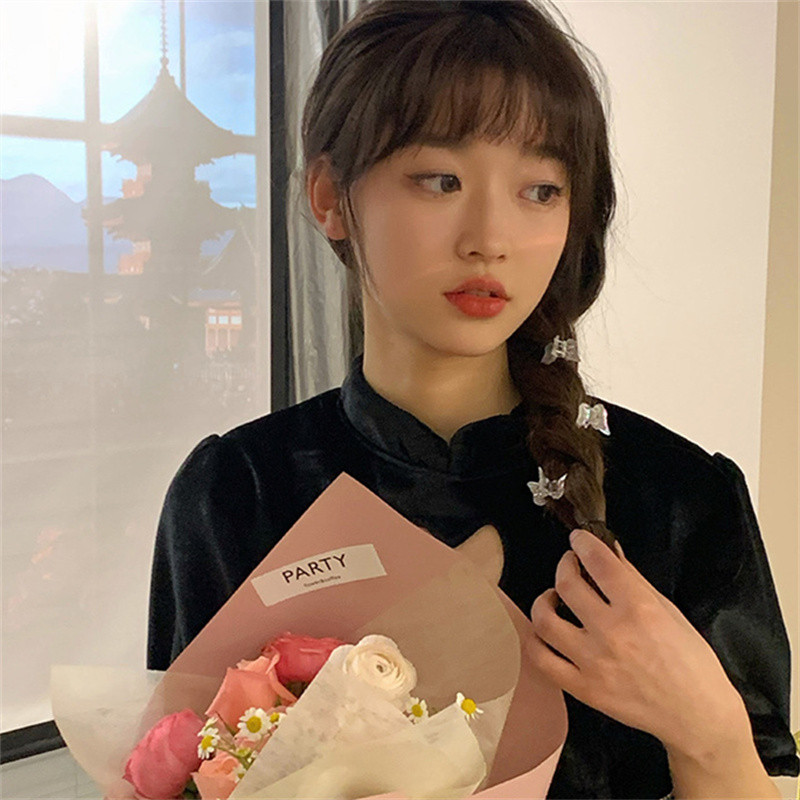 8 bucăți/lot agrafe de păr cu mini fluture de modă coreeană agrafe dulci pentru breton agrafe acrilice transparente accesorii pentru păr