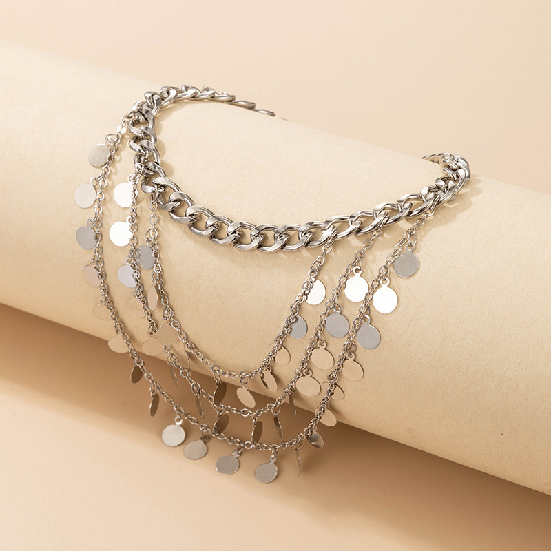 Tocona Inimă Boemă Fluture gleznă pentru femei Brelocuri ciucuri de culoare argintie aliaj de flori de metal lanț pentru picioare accesorii de bijuterii