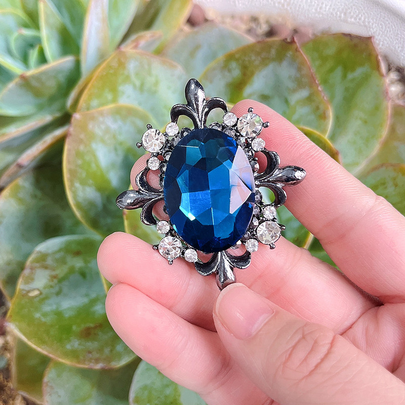 Sunspicems, flori mari de cristal, ace de broșă pentru femei, bijuterii în stil arab, broșe caftan cu strasuri, broșe pentru nunta de mireasă