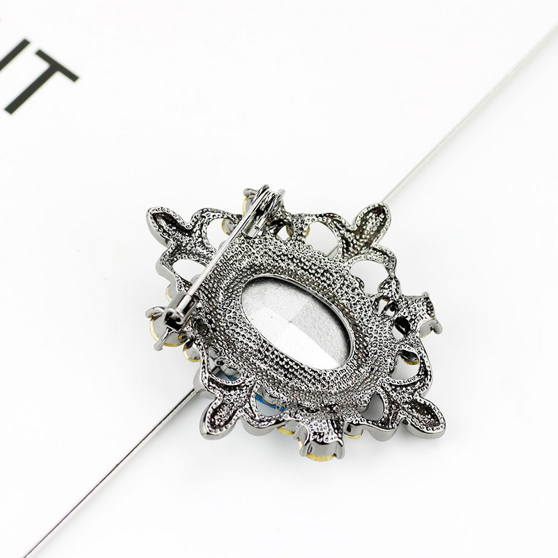Sunspicems, flori mari de cristal, ace de broșă pentru femei, bijuterii în stil arab, broșe caftan cu strasuri, broșe pentru nunta de mireasă