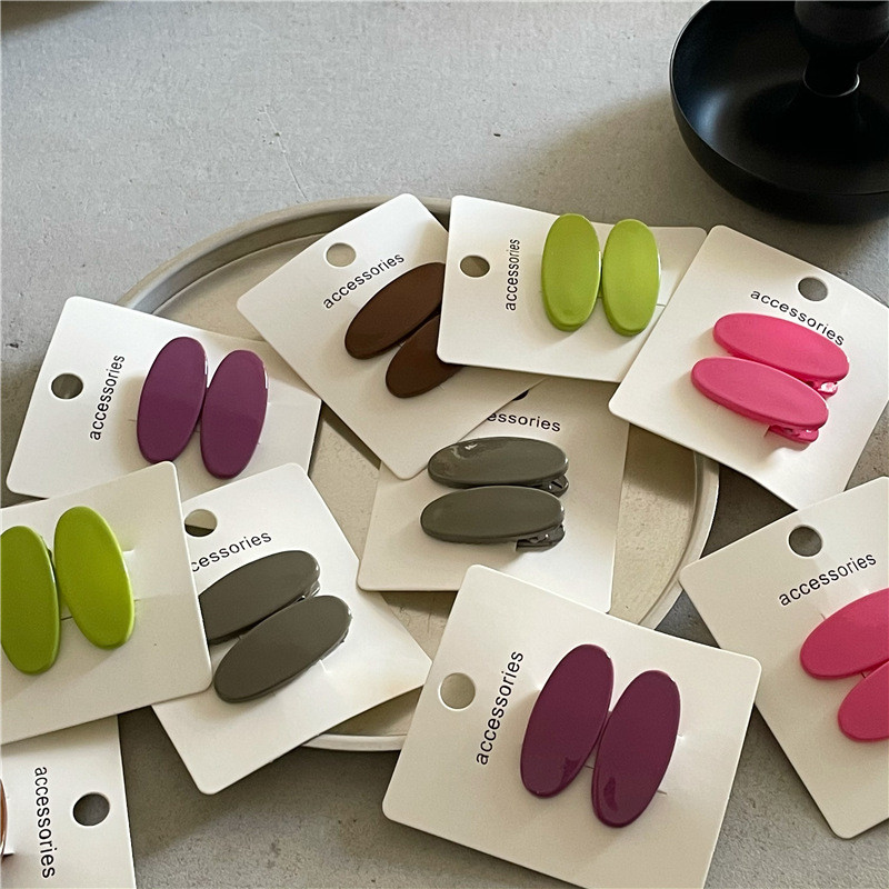 2 buc/set agrafă de păr de bază de culoare uni pentru femeie clemă de păr pentru breton lateral cleme ins simplu pentru picior de rață accesorii pentru păr pentru femei