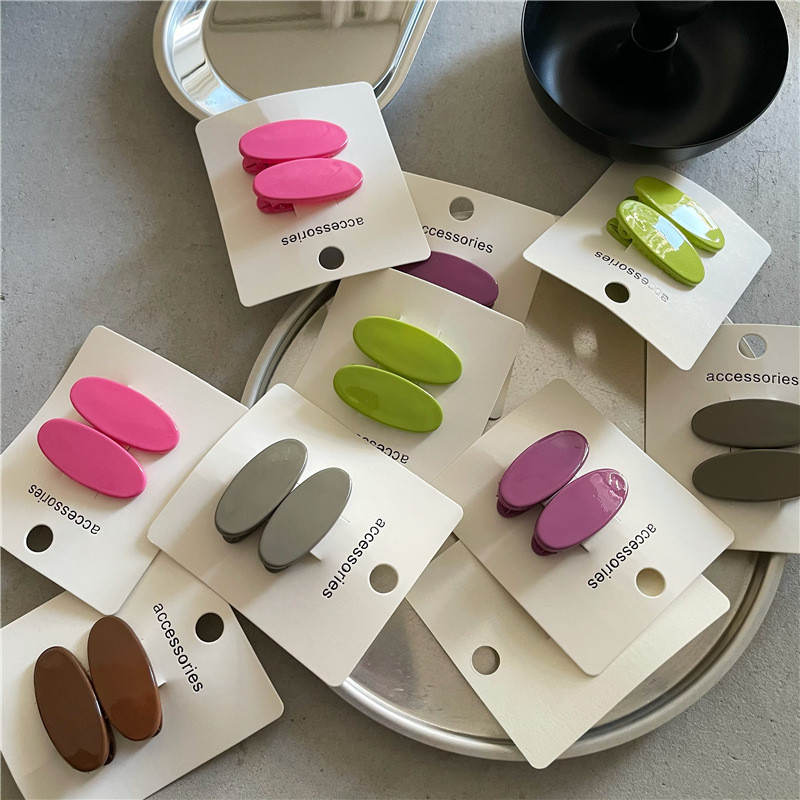 2 buc/set agrafă de păr de bază de culoare uni pentru femeie clemă de păr pentru breton lateral cleme ins simplu pentru picior de rață accesorii pentru păr pentru femei