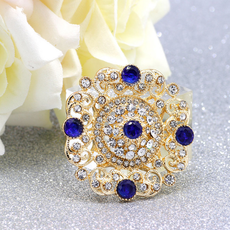 Sunspicems, culoare aurie, Algeria, Maroc, broșă pentru femei, roșu, verde și albastru, cristal, bijuterii de nuntă de mireasă, cadou DuBai.