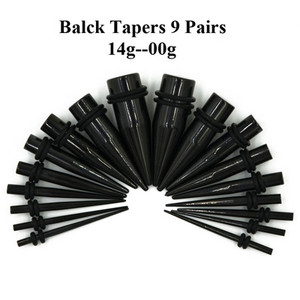 18 buc. Kit de întindere a urechii anodizate cu titan, expansor de calibre, Piercing simplu și dublu, dopuri pentru tunel de carne pentru ureche, bijuterii pentru corp