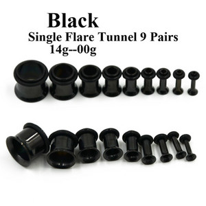 18 buc. Kit de întindere a urechii anodizate cu titan, expansor de calibre, Piercing simplu și dublu, dopuri pentru tunel de carne pentru ureche, bijuterii pentru corp