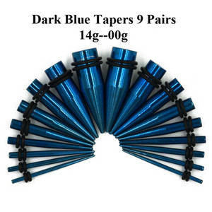 18 buc. Kit de întindere a urechii anodizate cu titan, expansor de calibre, Piercing simplu și dublu, dopuri pentru tunel de carne pentru ureche, bijuterii pentru corp