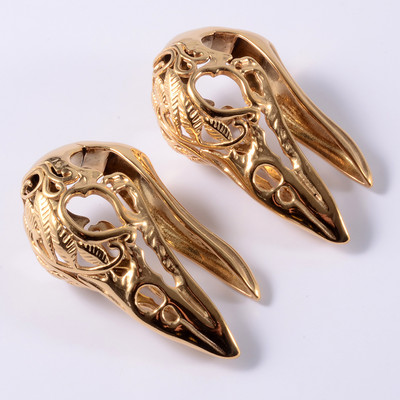 PERECHE din oțel chirurgical cap de pasăre urechi greutăți umerașe dopuri tunel bijuterii pentru corp noi sculptate urechi calibre Piercing expander targi