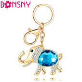 Bonsny Bijuterii Animale Noutate Elefant Breloc Breloc Cadou pentru Femei Fata Doamnelor Pandantiv Geanta de mana Masina Brelocuri ieftine En-gros