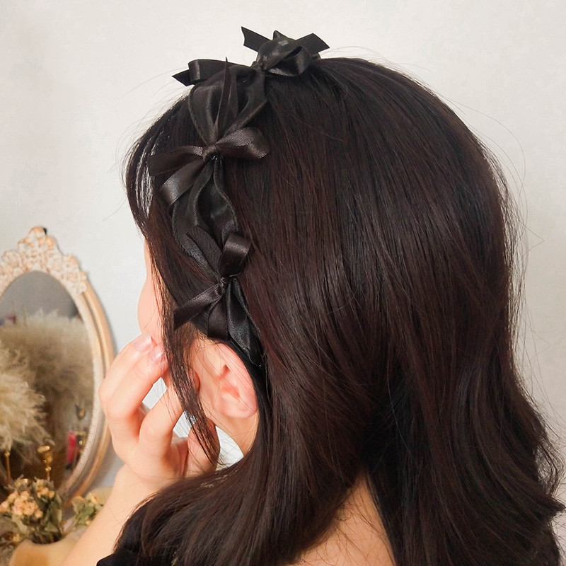 Nouă modă din dantelă, plasă, cu fundiță, pentru fete, accesorii de păr pentru femei, cu arc cu stras, bentiță pentru păr