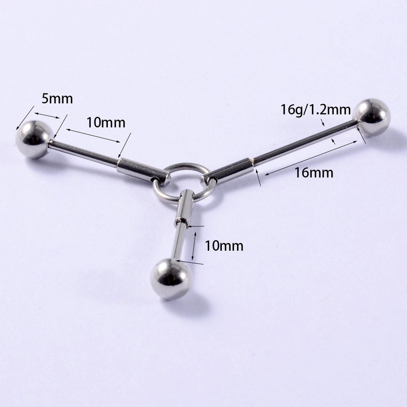 6 bucăți Opal Ball Ureche Cartilage Helix Barbells Piercing Stud Cercei Oreja Inel Industrial Barbell Inel Oțel Chirurgical Se poate Mișca