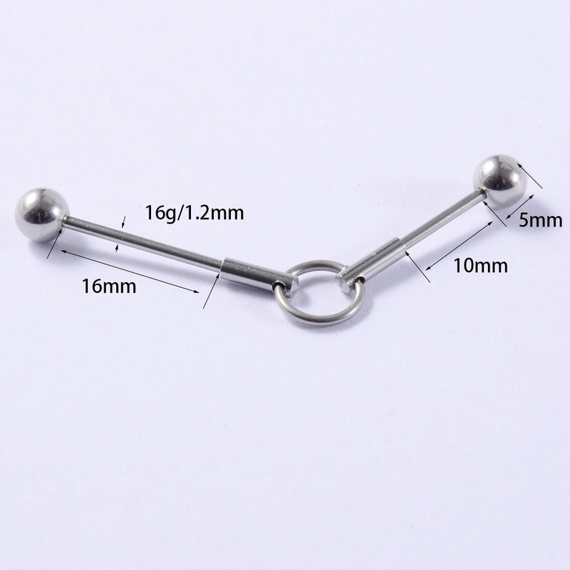 6 bucăți Opal Ball Ureche Cartilage Helix Barbells Piercing Stud Cercei Oreja Inel Industrial Barbell Inel Oțel Chirurgical Se poate Mișca