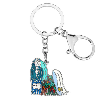 Μπρελόκ με μπρελόκ από κράμα Bonsny Μάλτας μπρελόκ για σκύλους Lovely Animal Pets Μπρελόκ Κοσμήματα για γυναίκες κορίτσια Τσάντα τσάντα αυτοκινήτου Γούρια Αξεσουάρ