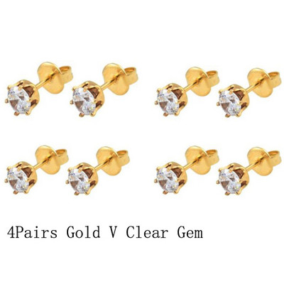 8 τμχ Γοητευτικό λουλούδι Σκουλαρίκι με καρφωτό αυτί Σετ οδοντωτών σκουλαρίκια ζιρκόν Push-back Σκουλαρίκια Cartilage Tragus Ear Stud Piercing 20g Κοσμήματα