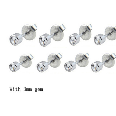 8 τμχ Γοητευτικό λουλούδι Σκουλαρίκι με καρφωτό αυτί Σετ οδοντωτών σκουλαρίκια ζιρκόν Push-back Σκουλαρίκια Cartilage Tragus Ear Stud Piercing 20g Κοσμήματα