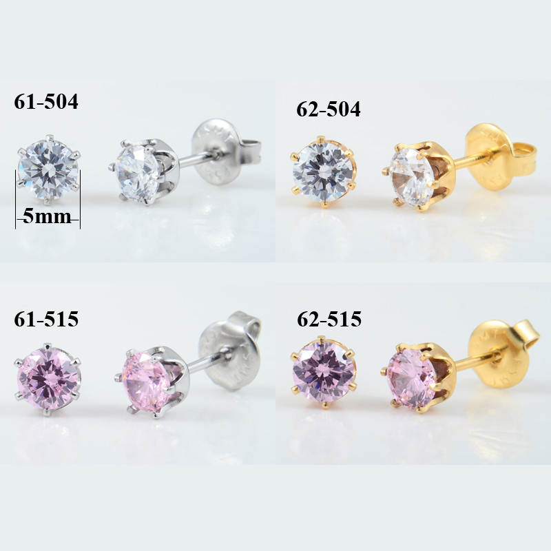 8 τμχ Γοητευτικό λουλούδι Σκουλαρίκι με καρφωτό αυτί Σετ οδοντωτών σκουλαρίκια ζιρκόν Push-back Σκουλαρίκια Cartilage Tragus Ear Stud Piercing 20g Κοσμήματα