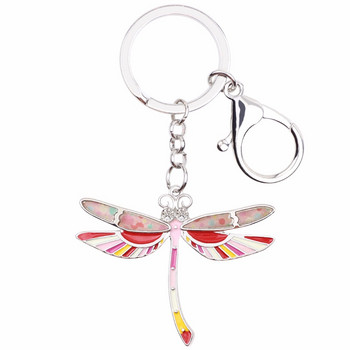 Μπρελόκ με μπρελόκ με σμάλτο Dragonfly Γυναικεία τσάντα γούρι New Fashion Ζωικά κοσμήματα Αξεσουάρ κλειδιών αυτοκινήτου Τιμή χονδρικής