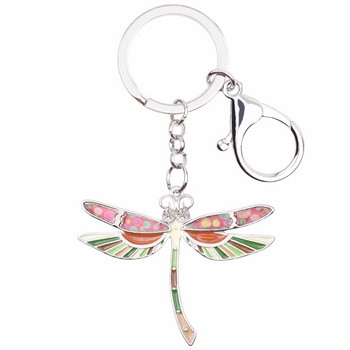 Μπρελόκ με μπρελόκ με σμάλτο Dragonfly Γυναικεία τσάντα γούρι New Fashion Ζωικά κοσμήματα Αξεσουάρ κλειδιών αυτοκινήτου Τιμή χονδρικής