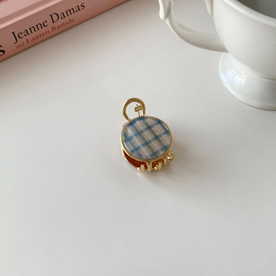 Fată de modă coreeană, dulce, carouri, crab, breton, agrafă, gheare de păr, accesorii de păr pentru femei, vara 2022