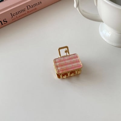 Fată de modă coreeană, dulce, carouri, crab, breton, agrafă, gheare de păr, accesorii de păr pentru femei, vara 2022