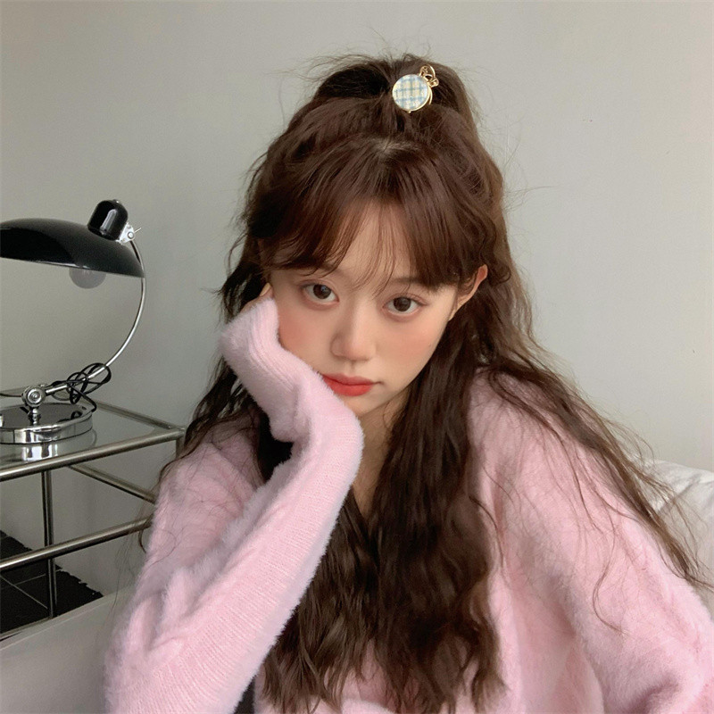 Fată de modă coreeană, dulce, carouri, crab, breton, agrafă, gheare de păr, accesorii de păr pentru femei, vara 2022