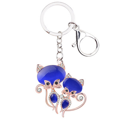 Bonsny Metal Strass Pisica Pisicuta Breloc Breloc Geanta Breloc Opal Breloc Noua Moda Bijuterii Animale pentru Femei