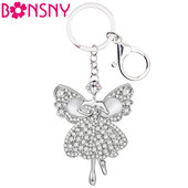 Breloc de chei Bonsny cu strass complet Zână Înger Breloc geantă Breloc Breloc Nouă Bijuterii de modă Accesorii pentru femei