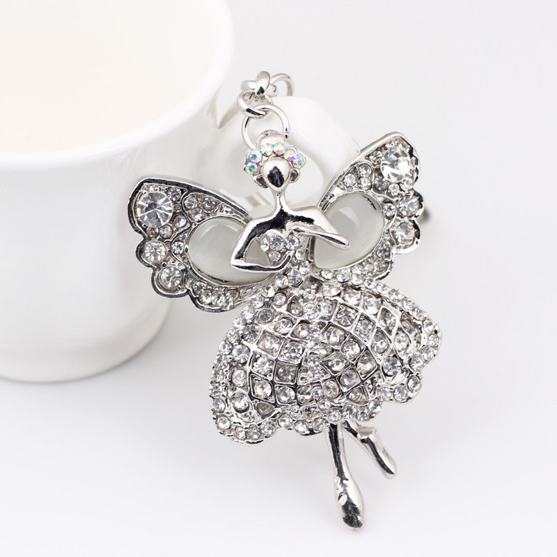 Breloc de chei Bonsny cu strass complet Zână Înger Breloc geantă Breloc Breloc Nouă Bijuterii de modă Accesorii pentru femei