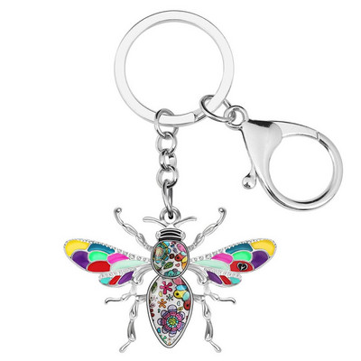 Μπρελόκ από κράμα Bonsny Bee Bee Χαριτωμένα ένθετα κοσμήματα μπρελόκ για γυναίκες, κορίτσια, φίλες, Μοντέρνο δώρο Αξεσουάρ αυτοκινήτου