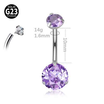 1 τεμ G23 Titanium Διπλό Κυβικό Ζιργκόν Ομφαλός Σκουλαρίκι Σκουλαρίκι Καμπύλες Καμπύλες Σκουλαρίκι Σώμα Κοσμήματα Lobe Jewellery