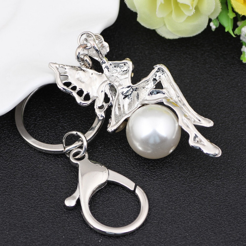 Bonsny Zână Înger Breloc Breloc Geantă Decorare Geanta de mână Breloc din aliaj Strass Breloc Nouă Bijuterii de modă pentru femei