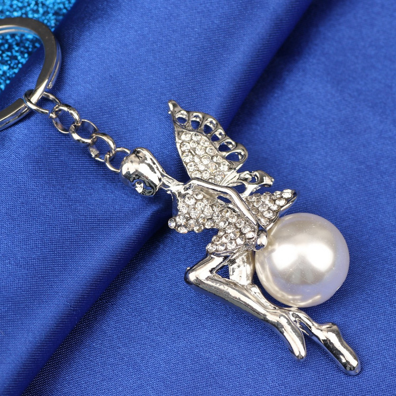 Bonsny Zână Înger Breloc Breloc Geantă Decorare Geanta de mână Breloc din aliaj Strass Breloc Nouă Bijuterii de modă pentru femei