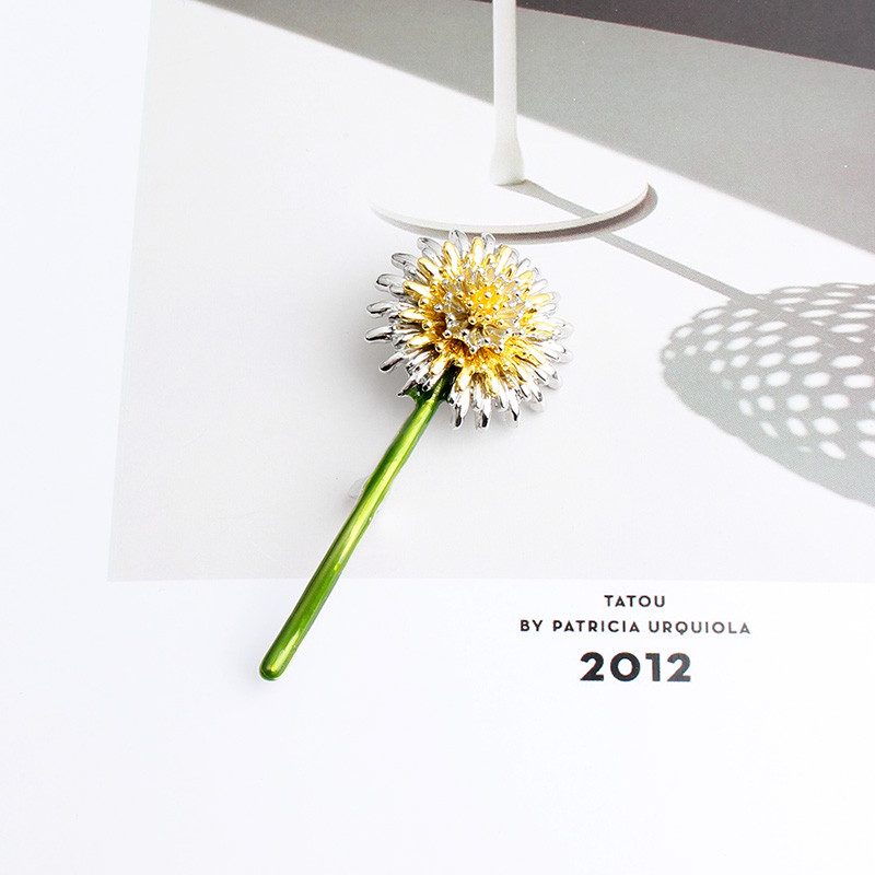 Pomlee, broșe de păpădie email, nou sosire, pentru femei, ace de flori, bijuterii cu design elegant de primăvară, de înaltă calitate, nou 2021